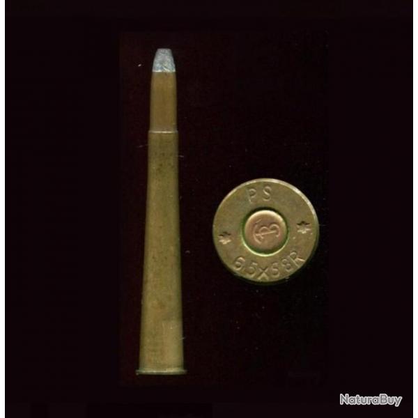 6.5 x 58 R Sauer & Sohn -  marquage : PS * 6,5 x 58 R *- balle nickel pointe plomb plate