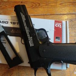 Pistolet ASG CO2 4.5 mm Bbs  modèle 1911 US Combat Blowback + chargeur supplémentaire + mallette