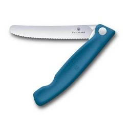6.7832.FC1 Couteau d'office pliant bleu cranté Victorinox 11cm en boîte
