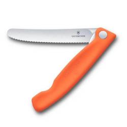 6.7839.FC1 Couteau d'office pliant orange cranté Victorinox 11cm en boîte