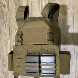 Gilet tactique airsoft avec 2 portes chargeurs vide