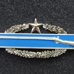 Guerre de Corée : Combat Infantry Badge 2nd award, en argent/sterling