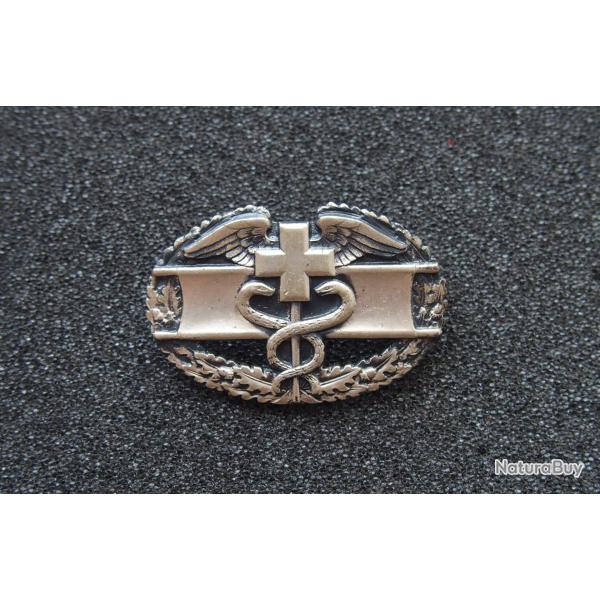 Guerre du Vietnam : Combat Medical Badge US en argent/sterling