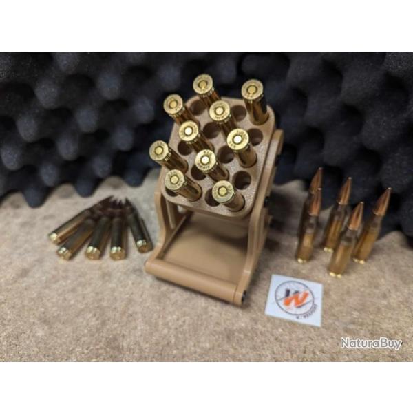 Prsentoir Couleur SABLE / TAN  munitions pour 20 Balles - Calibre 308 Winchester