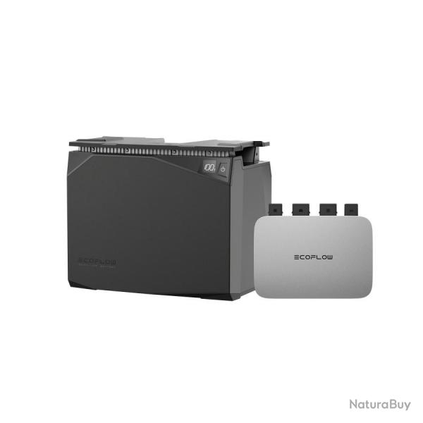 Kit solaire tanche avec batterie 2 kwh + micro-onduleur et cble de connexion Ecoflow