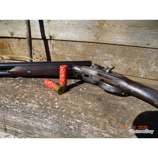 Beau fusil  chiens cal 16/65 F.Godard  Lamotte Beuvron