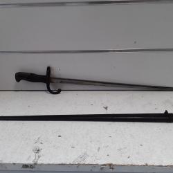 Baïonnette lebel. 1883 . 64cm + etui