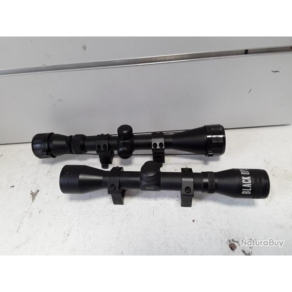 X2 lunettes RTI 3-9x40 et Black ops 4x32 + colliers