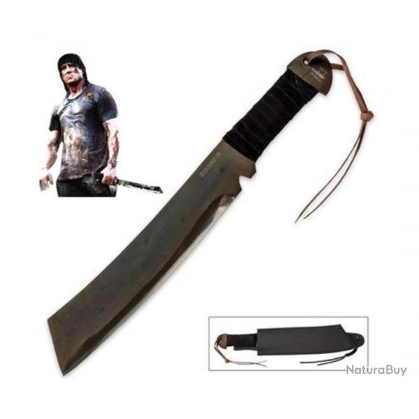 Machette hibben rambo 4 , aiguise par pro , bote d'origine