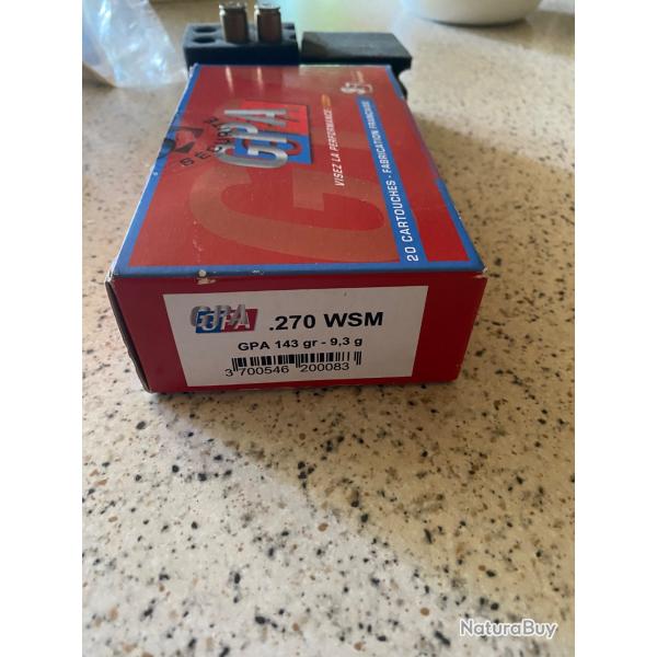 Balle GPA 270wsm 143gr 9,3g