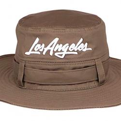 Chapeau Bob Los Angeles Marron - Bob Safari Streetwear Large Bord en Coton Taille unique Marron