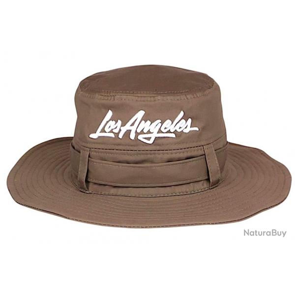 Chapeau Bob Los Angeles Marron - Bob Safari Streetwear Large Bord en Coton Taille unique Marron