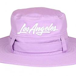 Chapeau Bob Los Angeles Violet - Bob Safari Streetwear Large Bord en Coton Taille unique Violet