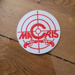 Autocollant chasse, tir,armes,revolver,défense Macris