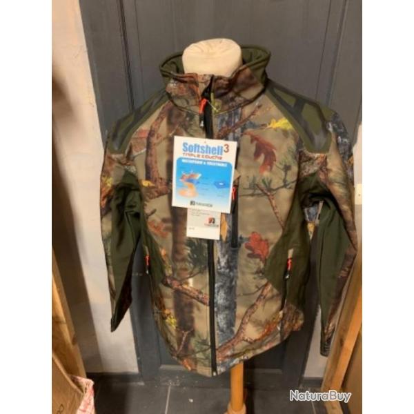 HANGAR33 BLOUSON PERCUSSION CHASSE SOFTSHELL GHOST