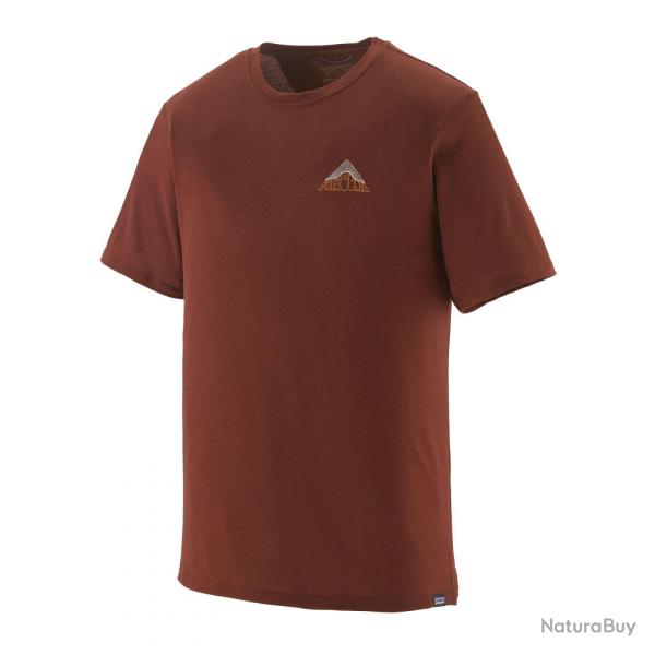Tee Shirt Respirant Patagonia Men s Cap Cool Merino Blend Graphic Shirt Bordeaux