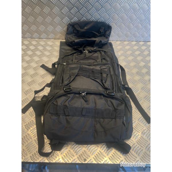 sac a dos 100L toile Oxford bretelles rglables multiples poches randonne aventures plein air noir