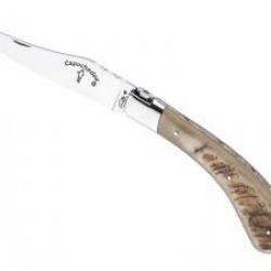 Couteau Fontenille Pataud CAPUCHADOU Lame brillante acier 14C28N manche en corne de bélier +pochette