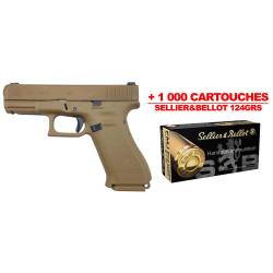 EDITION LIMITÉE - PACK PISTOLET GLOCK 19X ARMÉE BRESILIENNE CAL.9X19 + 1000 CARTOUCHES 9x19 124GRS