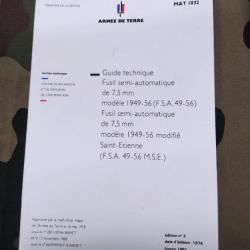 Guide technique FSA Mle 49/56 de 1976 MAT 1032