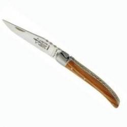 Couteau Laguiole d'antan G. DAVID, lame acier 12C27 manche en bois de rose 8cm