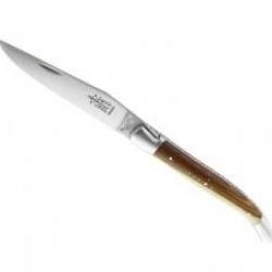 Couteau Laguiole G. DAVID lame acier 12C27, manche 12 cm pistachier,