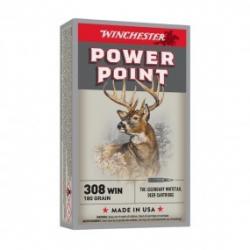 !!! offre !!! 60munitions winchester power point 308 180gr + 1 T-shirt offert