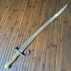 BAÏONNETTE SABRE CHASSEPOT 1866 MANUFACTURE DE ST ETIENNE DE 1872 ÉTAT PARFAIT