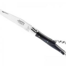 Couteau Laguiole  G. DAVID 2 pièces (lame acier 12C27, tire-bouchon), manche 12 cm corne