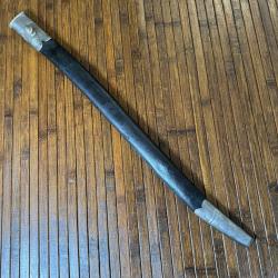 RARE FOURREAU CUIR DE BAÏONNETTE YATAGAN ENFIELD 1856 ANGLETERRE BELLE ÉTAT