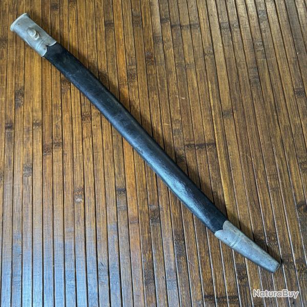 RARE FOURREAU CUIR DE BAONNETTE YATAGAN ENFIELD 1856 ANGLETERRE BELLE TAT
