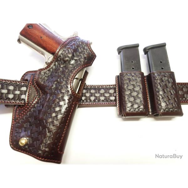 ETUI demi galet ATTACK LUXE  pour 1911 (Fabrication Entreprise artisanale franaise )