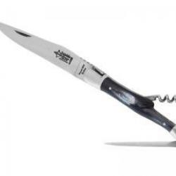 Couteau Laguiole G. DAVID 3 pièces (lame acier carbone, tire-bouchon, poinçon), manche 12 cm
