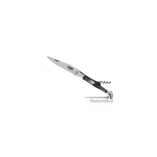 Couteau Laguiole G. DAVID 3 pices (lame acier carbone, tire-bouchon, poinon), manche 12 cm