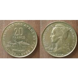 AFARS & ISSAS 20 FRANCS 1975 NEUVE Djibouti Piece Bateau
