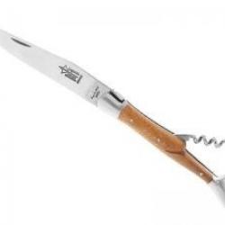 Couteau Laguiole G. DAVID  2 pièces (lame acier 12C27, tire-bouchon), manche 12 cm noyer
