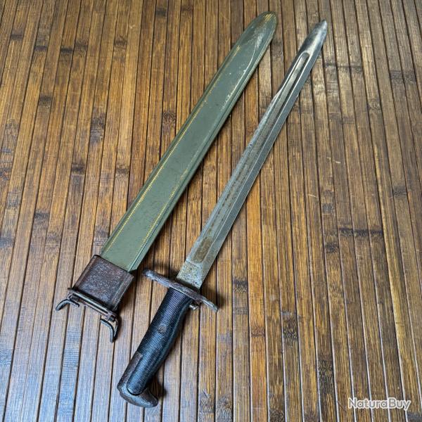 BAONNETTE U.S. 1905-42 GARAND M1 LONGUE UTICA CUTLERY 1942 WW2