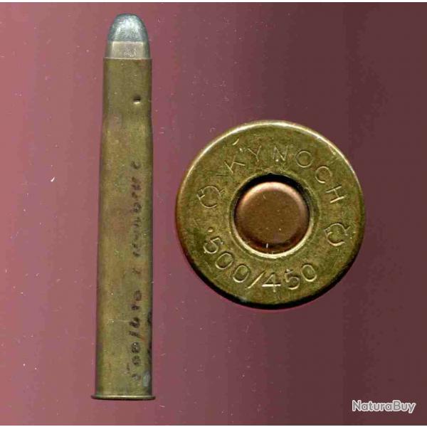 .500-450 3"1/4 NITRO EXPRESS - marquage : KYNOCH C 500/450 C - tui 82.5 mm - balle nickel 1/2 b