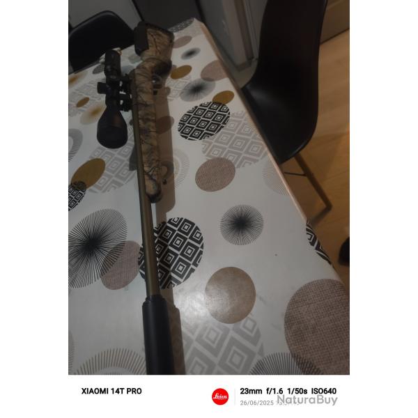Carabine Ruger american 17hmr + lunettes Hawke vintage ir 4-12x50 + modrateur de son.
