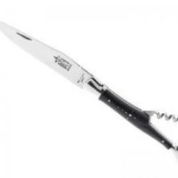 Couteau Laguiole  G. DAVID 2 pièces (lame acier 12C27, tire-bouchon), manche 12 cm ébène