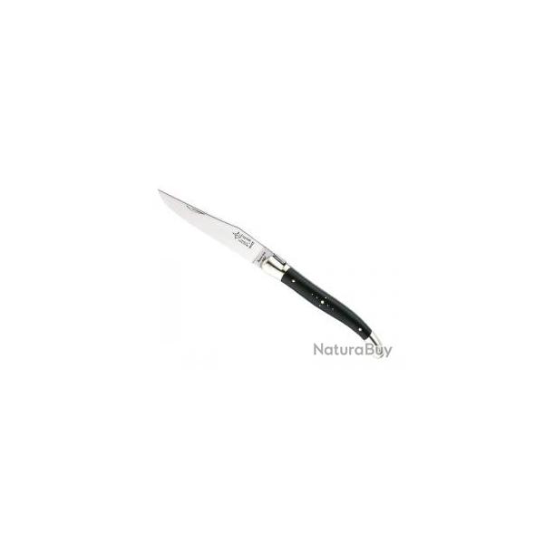 Couteau Laguiole G. DAVID lame acier 12C27, manche 12 cm bne, 2 mitres inox brillant