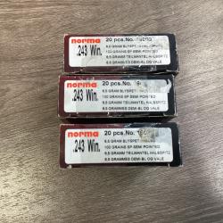 3 boites de munition Norma 243 win