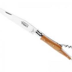 Couteau Laguiole G. DAVID  2 pièces (lame acier 12C27, tire-bouchon), manche 12 cm stamina naturel