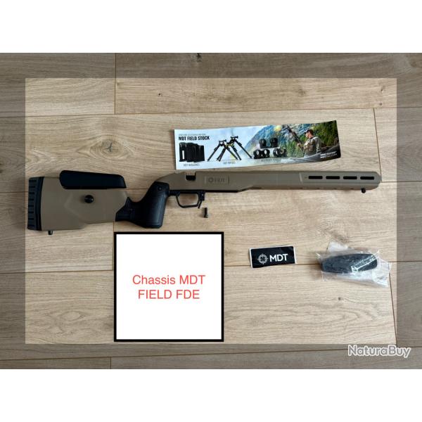 Chssis MDT Stock FIELD couleur FDE pour Remington 700 SA ou compatibles (B14) - NEUF