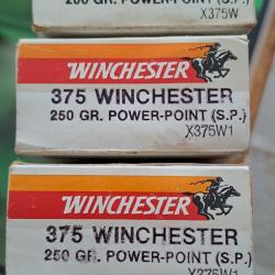 Boîtes 375 Winchester 2 boîtes de 250gr neuves1 boîte de 15 balles 200gr