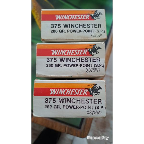 Botes 375 Winchester 2 botes de 250gr neuves1 bote de 15 balles 200gr