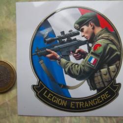 autocollant militaire résistant et imperméable légion étrangère insigne