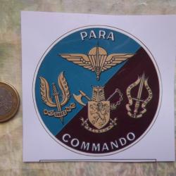 autocollant militaire Belge para commando unité d'élite