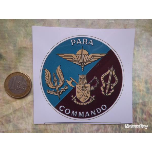 autocollant militaire Belge para commando unit d'lite