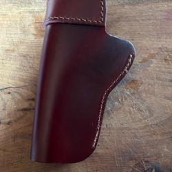 Holster cuir couleur bourgogne
